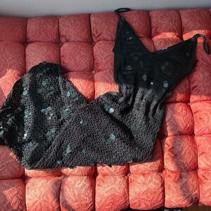 Allen B. By Allen Schwartz Black Sequin Chemise